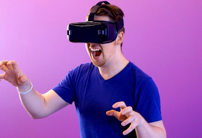 guy with a vr headset